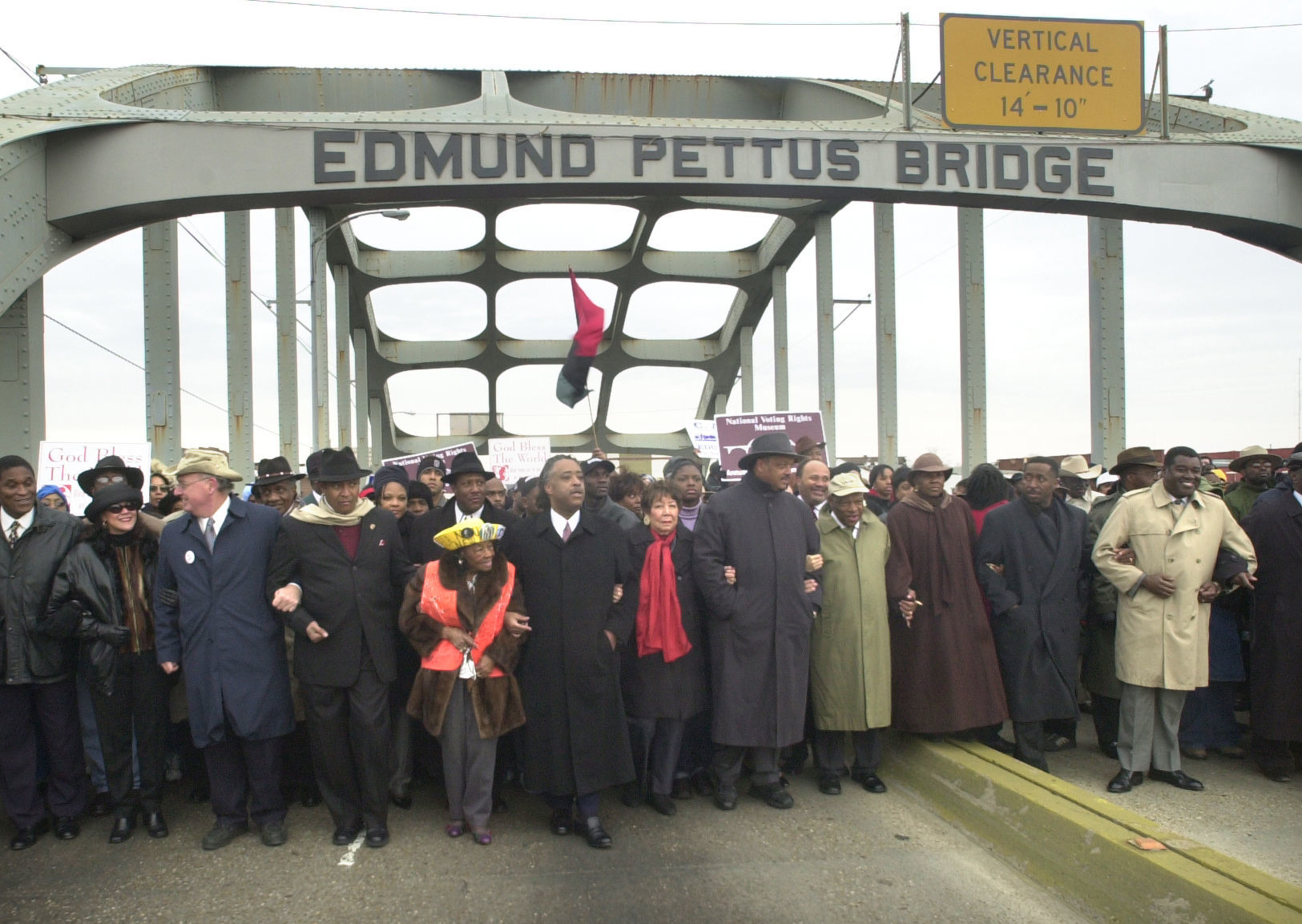 At the Edmund Pettus Bridge in Selma, Ala.